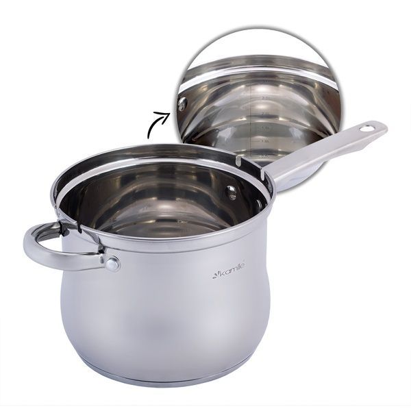 Каструля-фритюрниця Kamille &Oslash;18*15см 3,5 л з нержавіючої сталі KM-5852 5852 фото