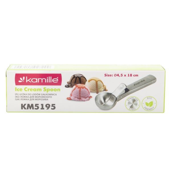 Ложка для мороженого Kamille из нержавеющей стали KM-5195 5195 фото
