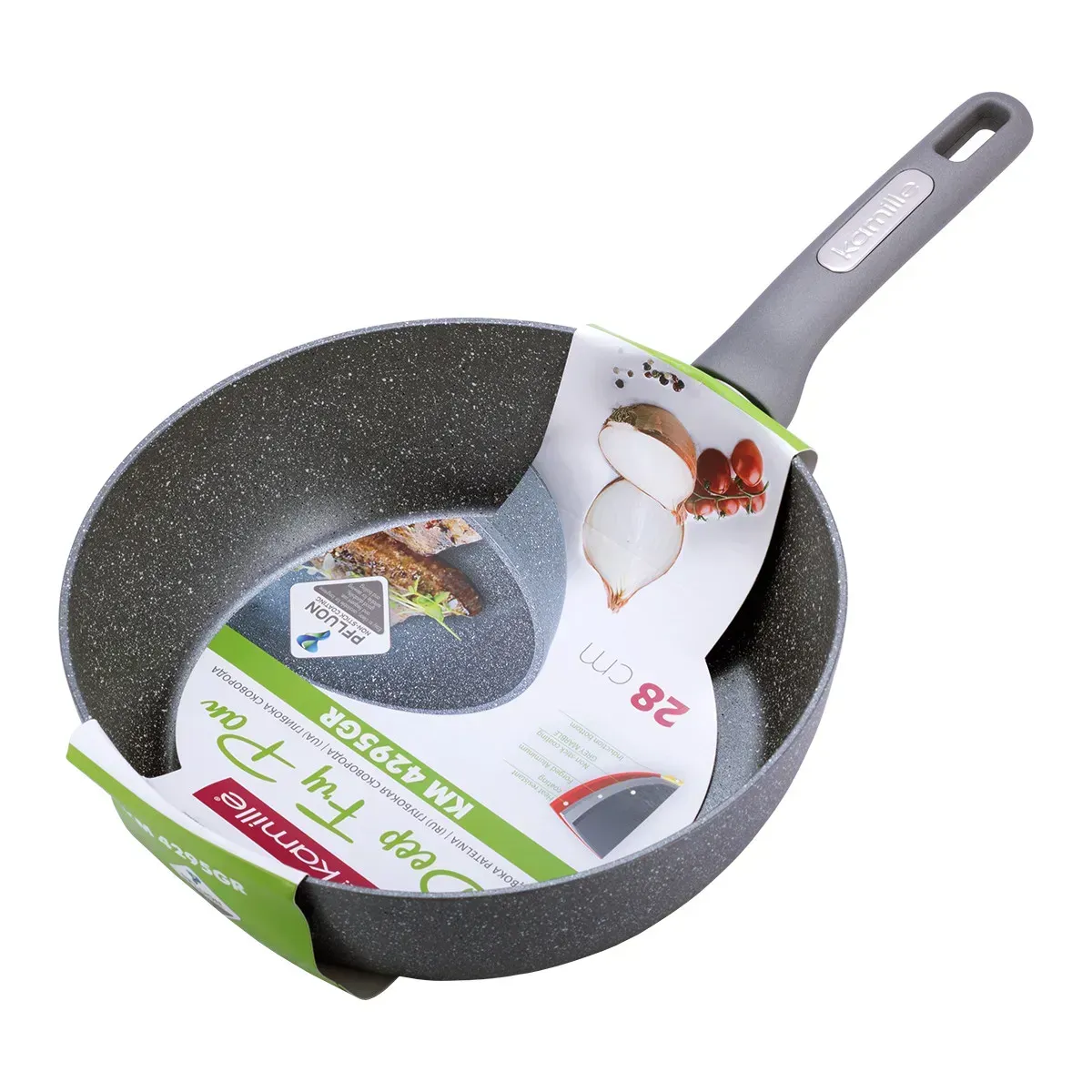 Сотейник Kamille 28 см с гранитным покрытием KM-4295GR