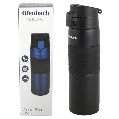 Термокружка Ofenbach черный 480мл из нержавеющей стали KM-101300 101300 фото