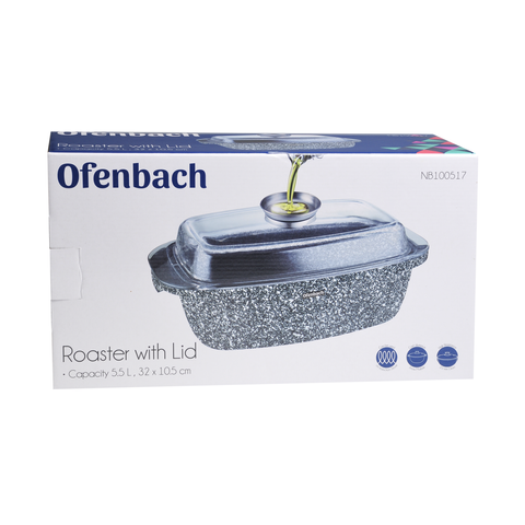 Гусятниця з кришкою Ofenbach 32 см з литого алюмінію антипригарна KM-100517 100517 фото